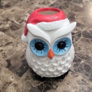 ✨️ Holiday Winter Owl Tealight Holder Santa Hat. BH